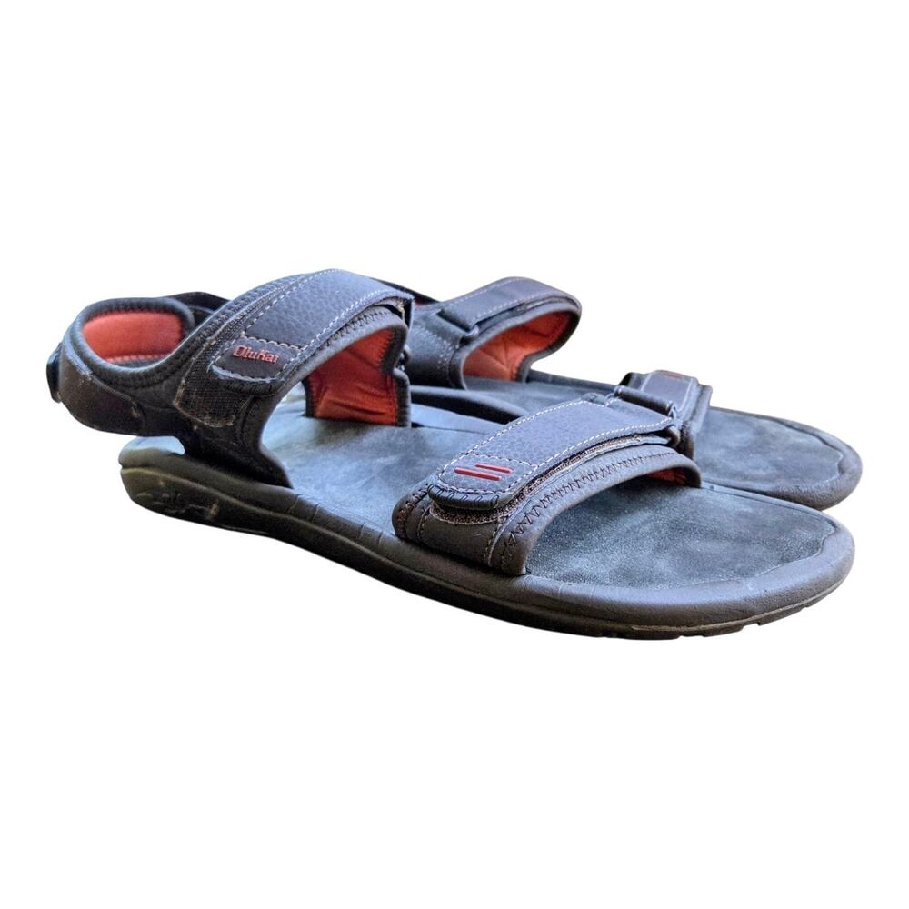 Olukai Hokua Pahu 10232-483V Sandals Mens US 12 Brown Open Toe Adjustable Strap